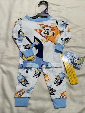 NWT Kids Pajama Set - Blue Character Print size 12